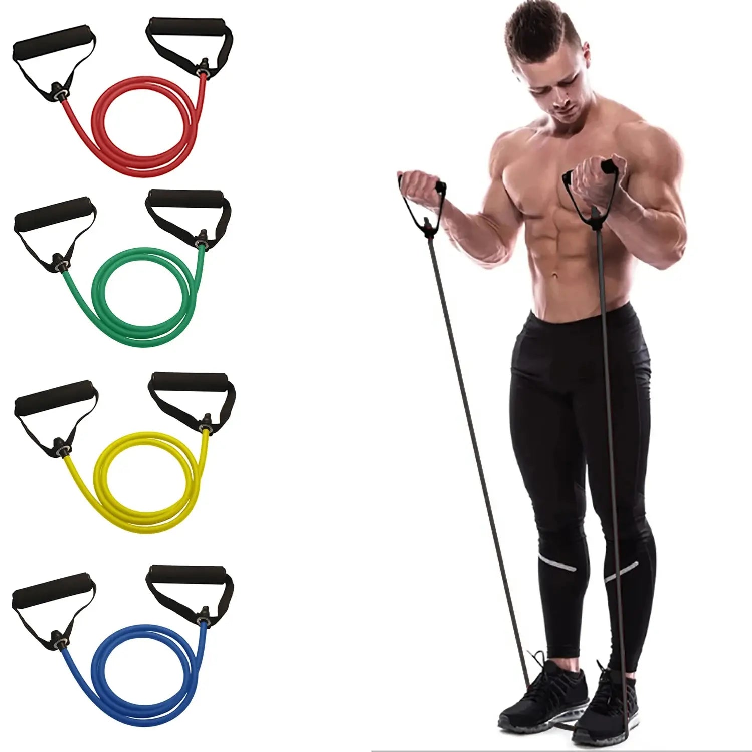 Resistance Bands with Handles for Home Workouts