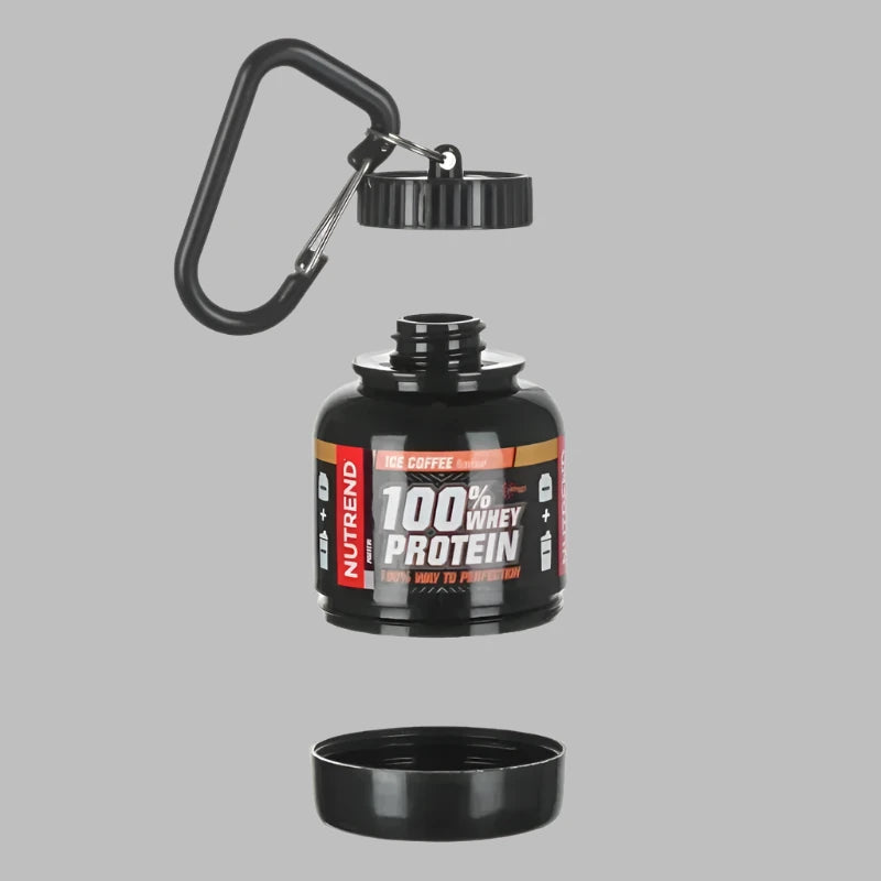 Portable Mini Protein Powder Bottle with Keychain