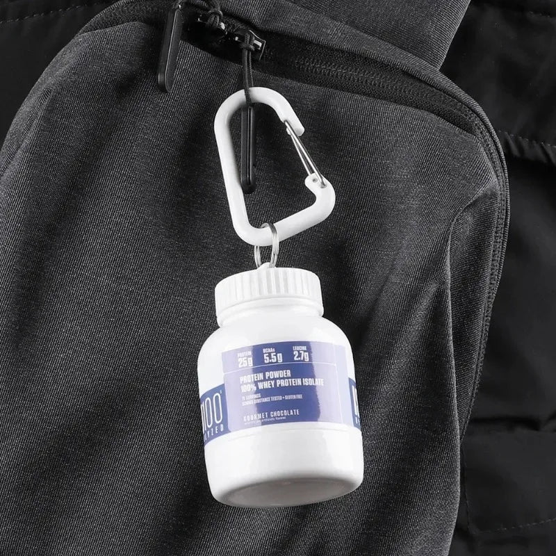 Portable Mini Protein Powder Bottle with Keychain